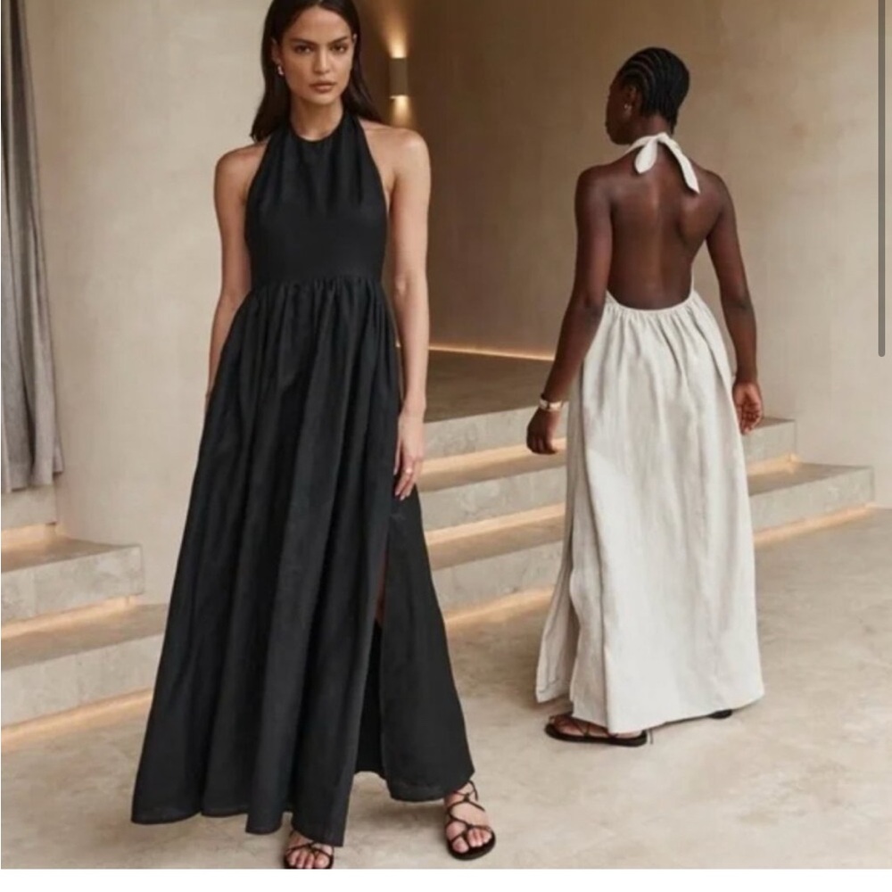 Dissh Cooper Linen Halter Midi